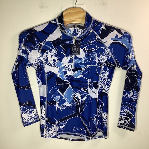 The Bubble Womens Hamilton Long Sleeve 1/4 Zip Pullover Blue Size Medium NWT‎ - Picture 2 of 10